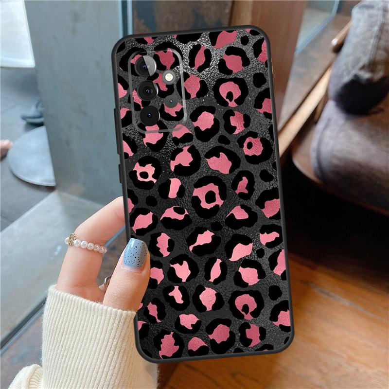 Leopard Print Case For Samsung Galaxy A06 A14 A56 A36 A26 A16 A54 A34 A12 A32 A52 A13 A33 A53 A15 A35 A55
