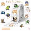 500Pcs/Roll Ink Art Funny Cat Kids Rewards Stickers - DIY Scrapbooks Album Decor Sealing Label Decals