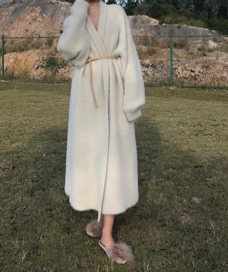 Женский кардиган свободного кроя в корейском стиле: Осень/Зима Средней длины