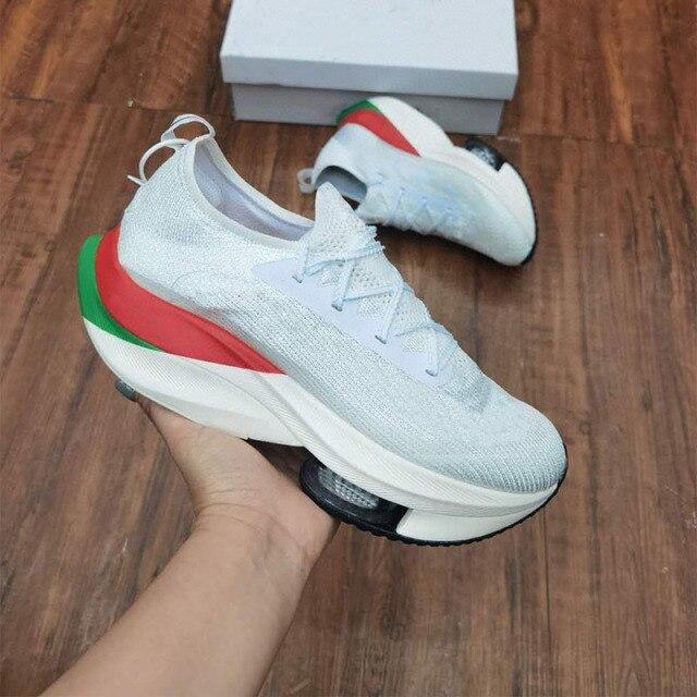 Новая эластичная обувь, мужские и женские тренировочные марафонские кроссовки на воздушной подушке, максимальный размер 45, с коробкой