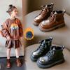Ретро мода новые детские сапоги бархатные теплые детские сапоги на мягкой подошве короткие сапоги хлопковые туфли