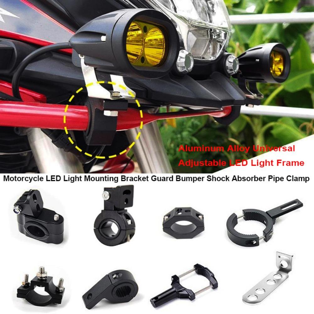 Universal Guard Bumper Aluminum Alloy Pipe Clamp New Motorcycle LED Light Mounting Bracket