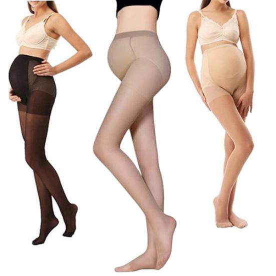 Pregnant Women's Plus Size Silky Stockings Pantyhose Stretchy Tights One Size
