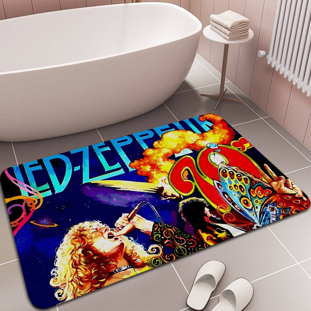 Rock Band L-Led Z-Zeppelin Room Mats Anti-slip Absorb Water Long Strip Cushion Bedroon Mat Household Carpets