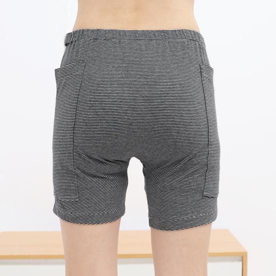 Health Care Shorts Striped Stretchy Men Women Pockets Underwear with Place of Urine