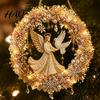 Acrylic Christmas Ornaments 2Pcs Pearl Diamond Ornament Set, 2D Glitter Hanging Festive Party Supplies Decor with Ribbon, Tree Pendant for Holiday