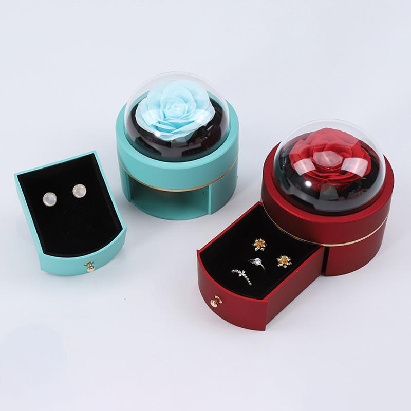 1 шт. Органайзер для украшений Креативная подарочная коробка Украшение для свадебной вечеринки Бумажные мыльные цветы День святого Валентина Бессмертный цветок Роза