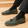 Men Shoes Casual Business Loafers Black Green Comfortable Lightweight Fashionable Matte Leather Shoes Social Shoes Sizes 38-46