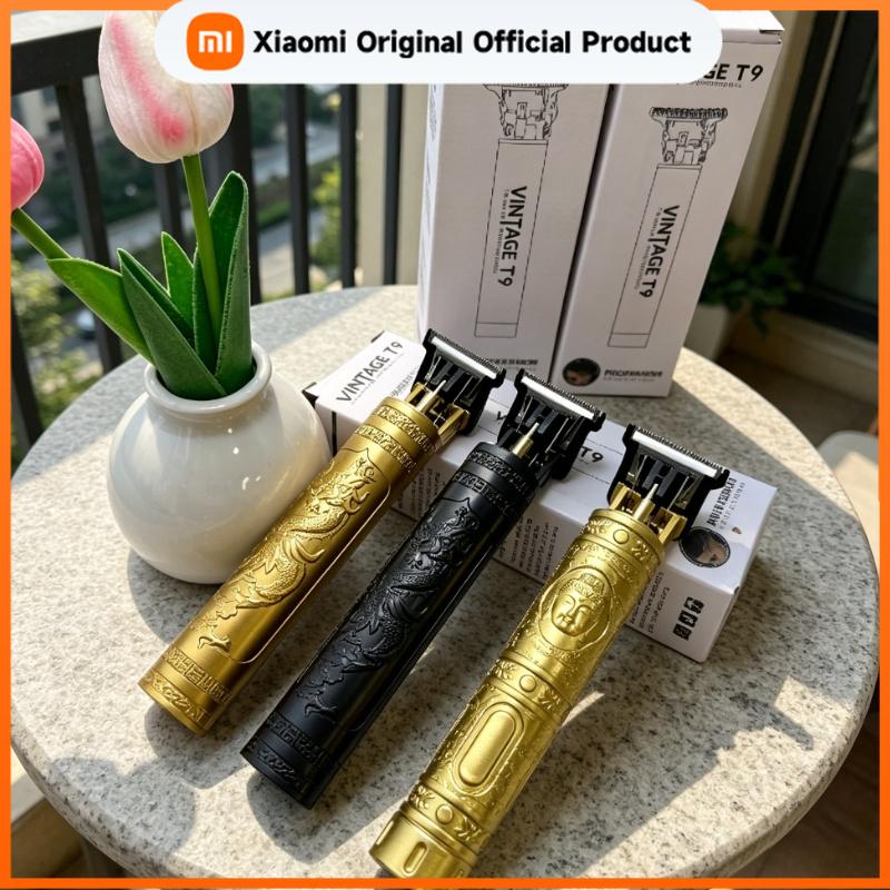 Xiaomi 2026 Винтажная Профессиональная Машинка для Стрижки Волос T9 для Мужчин Перезаряжаемая Машинка для Стрижки Волос Бритва Триммер с Бритвенным Лезвием с Резьбой