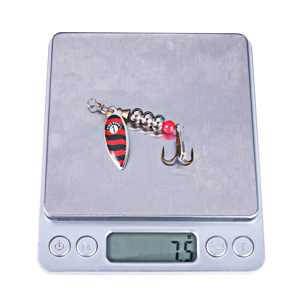 Рыболовные приманки, лопасти в форме колокола, металлическая ложка, спиннербейт, 7,5 г, рыболовные спиннерные приманки с тройными крючками