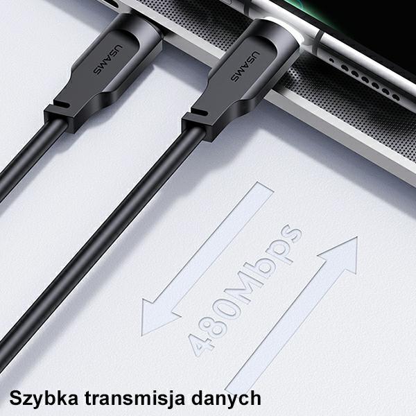 Usams Kabel Usb-C Na Usb-C 100W 1,2Mport Display Fast Charging Lithe Series Biały/White Sj567Usb02 (Us-Sj567)