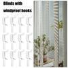 12/24Pcs Vertical Blind Dust Cover Valance Clip Holder Retainer Bracket Vertical Curtain Rails Mounting Clamp Hook