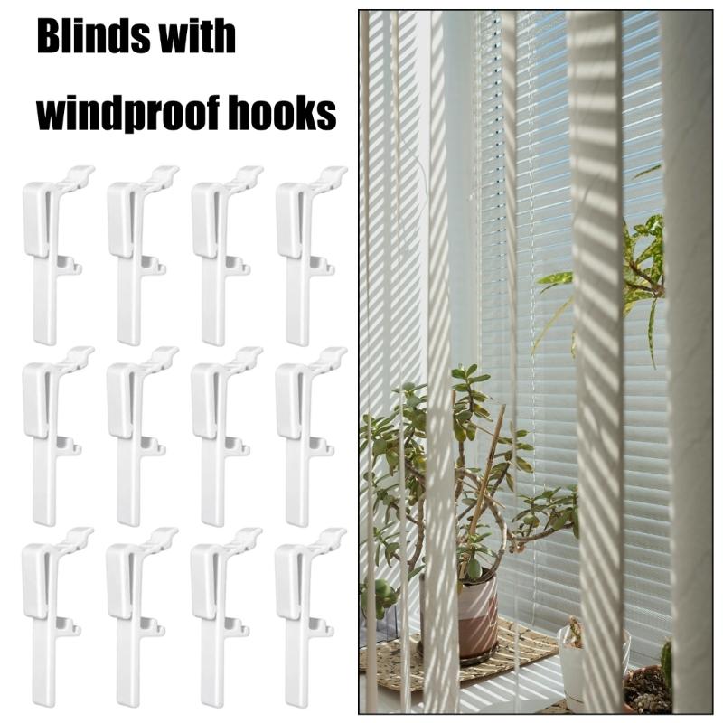 12/24Pcs Vertical Blind Dust Cover Valance Clip Holder Retainer Bracket Vertical Curtain Rails Mounting Clamp Hook