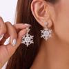 Pearl Snowflake Earrings Multicolor Xmas Dangle Earrings Fashion Christmas Stud Earrings Ladies
