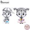 BAMOER Family Colleciton Sister & Brother, подвеска из стерлингового серебра 925 пробы, подходит для оригинального браслета со змеей