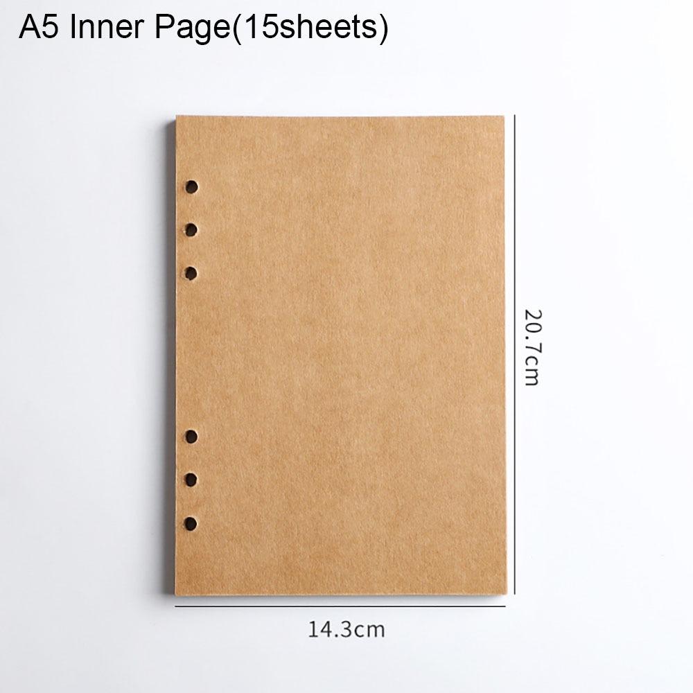 A5 B5 A4 Kraft Paper Binder Cover Kraft Paper Perforated Binder Folder New Binder File Clip