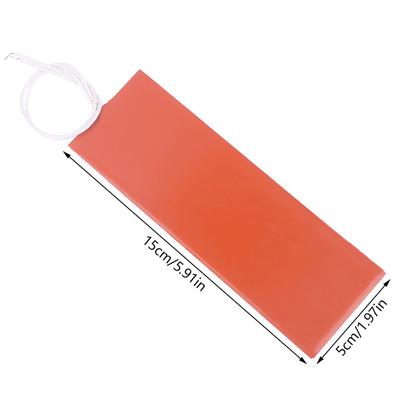 30 Вт 12 В 5x20 см Силиконовый нагревательный коврик для масляного бака двигателя Резиновый нагревательный коврик для подогрева