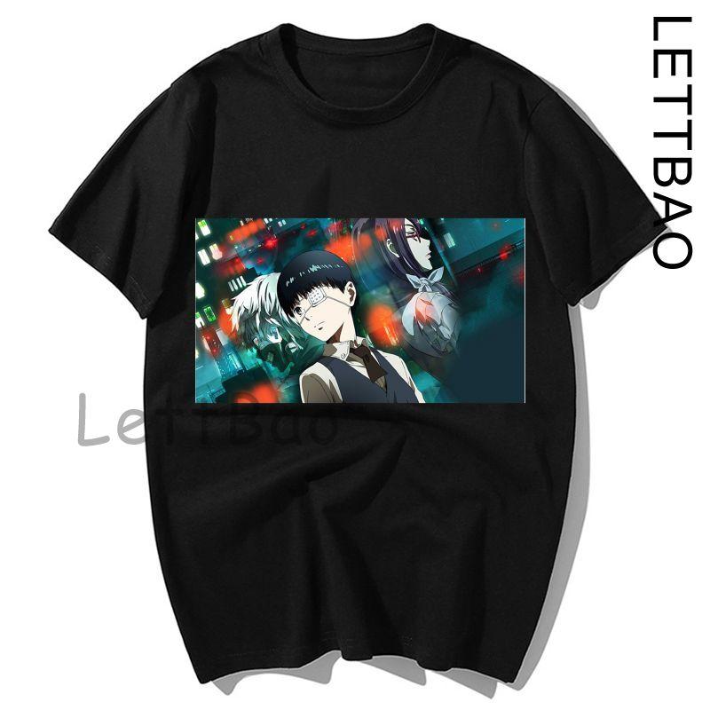Japanese Anime Tokyo Ghoul T Shirt Men Kawaii Cartoon Kaneki Ken Graphic Fashion Unisex Tshirt