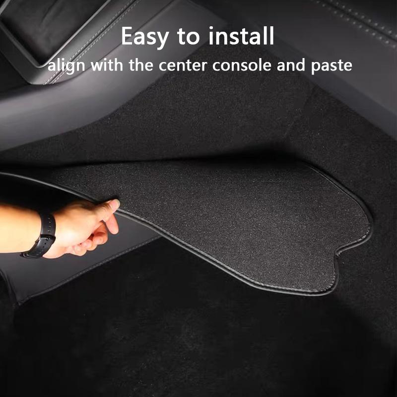 For Tesla Model YL 6-Seater / Y Juniper Central Control Side Extended Anti Kick Pads Leather Console Anti-dirty Protective Cover
