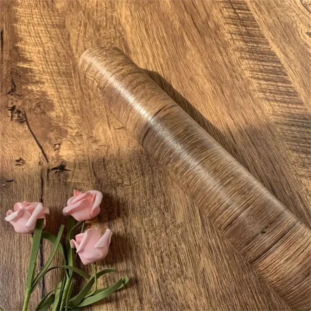 ПВХ Маслостойкие Водонепроницаемые Наклейки Под Дерево Самоклеящиеся Обои для Кухонной Столешницы Шкафа Столешницы Шкафа Наклейка на Стену