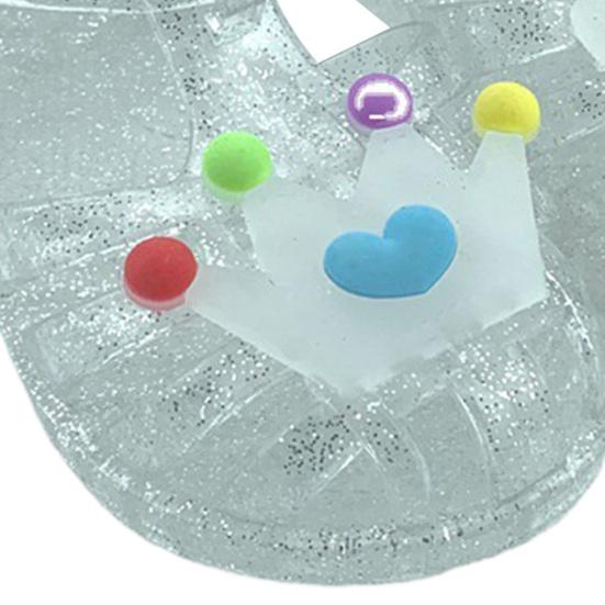 1 пара детских сандалий, износостойкие, нескользящие, летние детские сандалии с мультяшной короной для детей