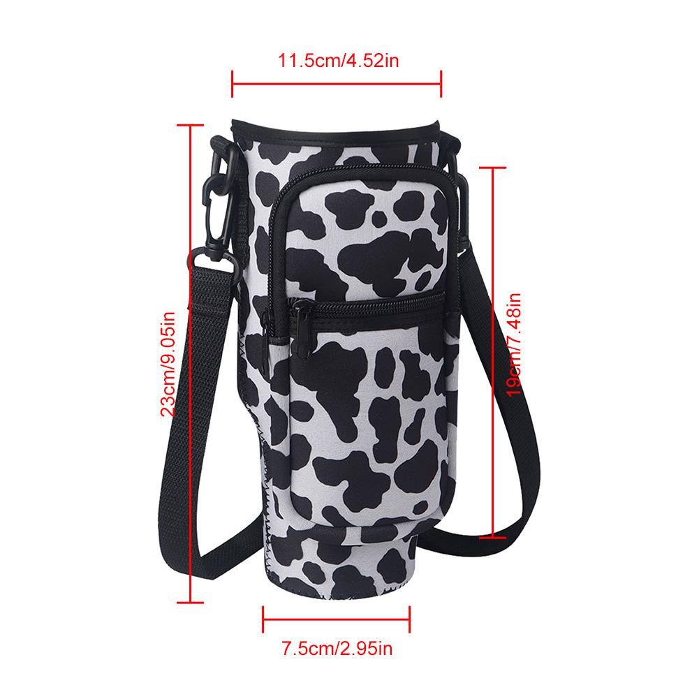 Портативная сумка-переноска для бутылки с водой с карманом для телефона для тамблера Stanley 40 унций с ручкой, неопреновый чехол-держатель для бутылки с водой