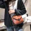 Small Square Bags For Women Fashion Solid Color Designer Crossbody Shoulder Bag Vintage PU Leather Handbags Female Bag