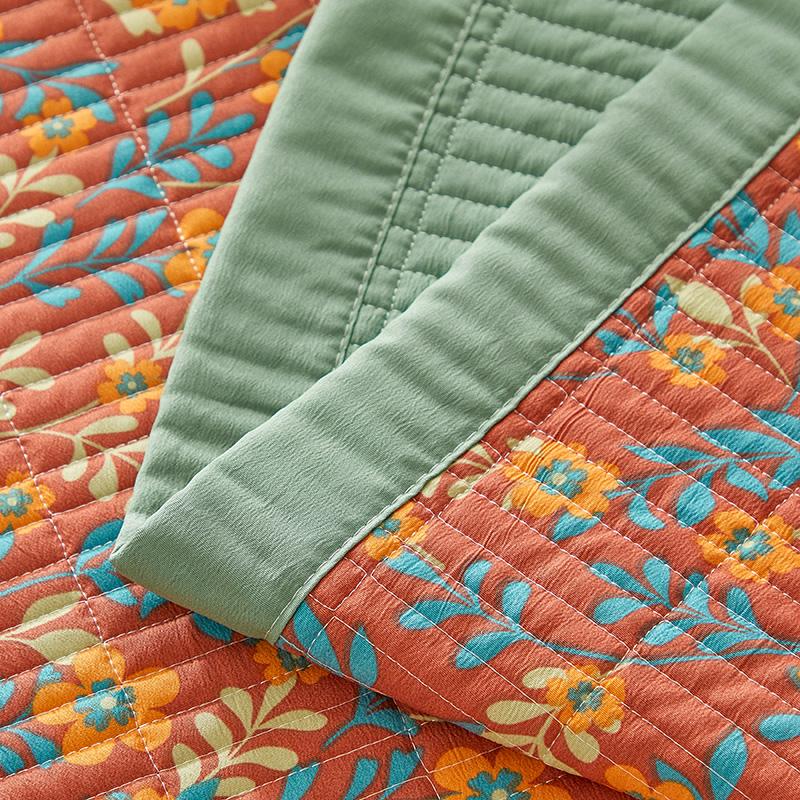 Одеяло с цветочным принтом для кровати, хлопковое покрывало в пасторальном стиле, домашняя кровать, декоративное стеганое одеяло (наволочку нужно заказать)