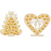 Wooden Chocolate Candy Stand Couple Sugar Advent Calendar Love Heart Shaped Chocolate Display Rack Wedding Party Decor WWO66