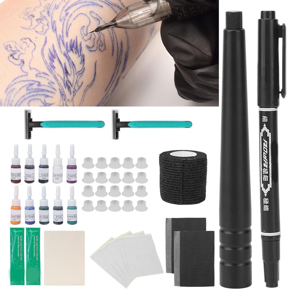 Традиционный набор для начинающих практиков татуировки своими руками игла для татуировки черный