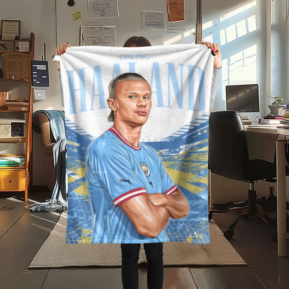 Erling Haaland Pride Blanket, High quality Comfortable for All Seasons, Home Decor, Warmth and Comfort