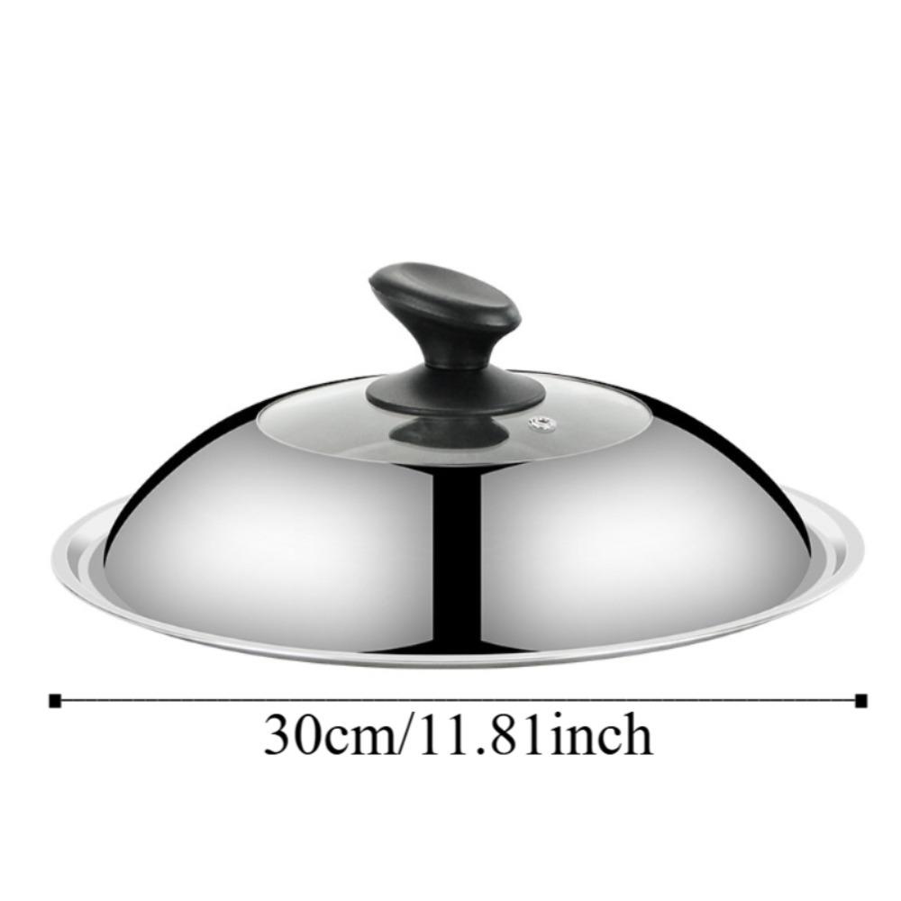 Утолщенная крышка для сковороды Wok Видимая крышка для еды на кухне Прочная круглая крышка для кастрюли Домашняя кулинария