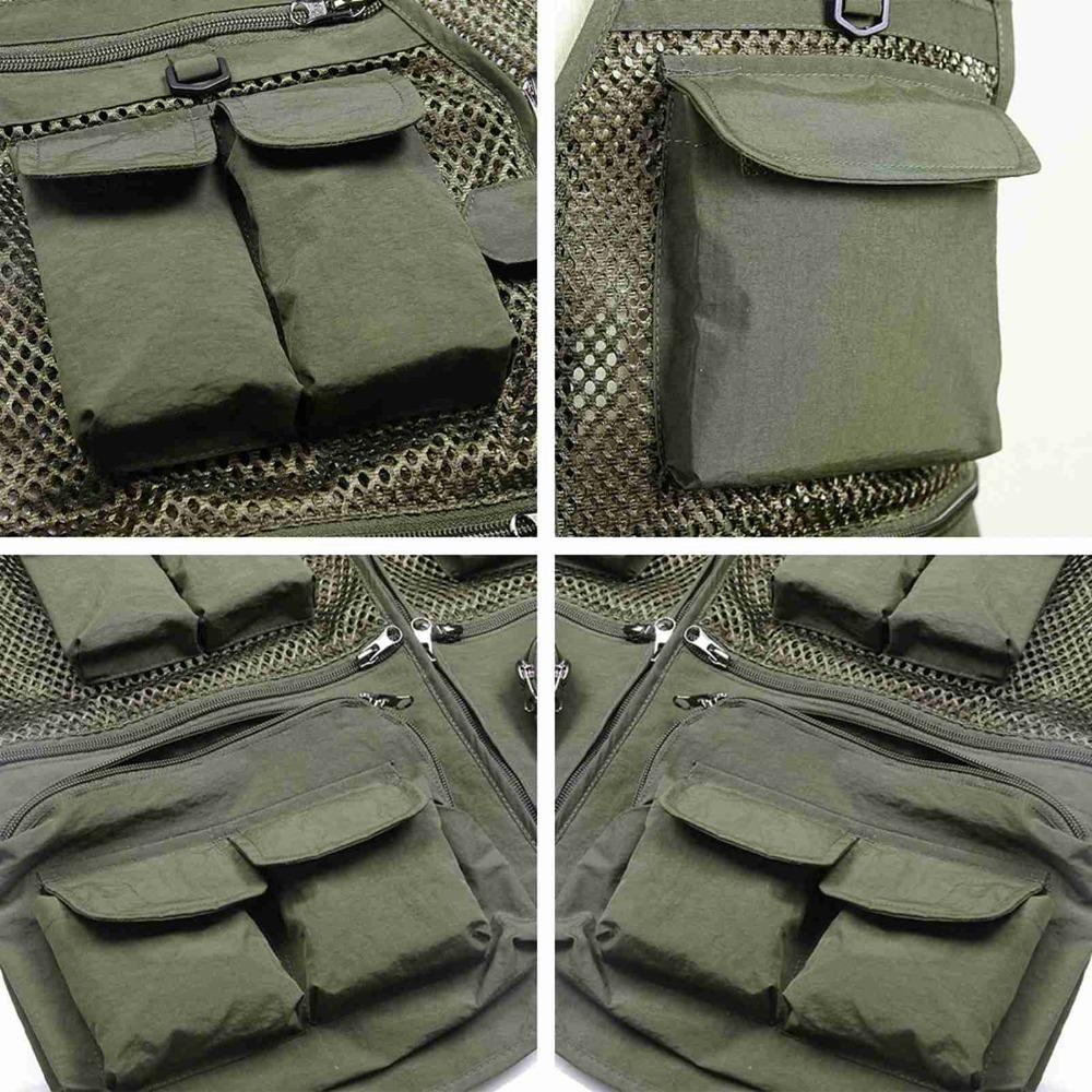 Breathable Mesh Travel Vest with 16 Pockets Outdoor Vest Durable Photo Vest Travel