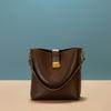 2024 New High-End Bucket Bag, Vintage Soft Leather Mother-and-Child Bag, Large Capacity Versatile Commuting Shoulder and Crossbody Bag for Women