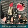 Помада-карандаш для губ Linzhuang Pink Cherry Velvet: Мягкая дымка, Стойкий, Не выцветающий, Увлажняющий, Черный тюбик, Популярный.