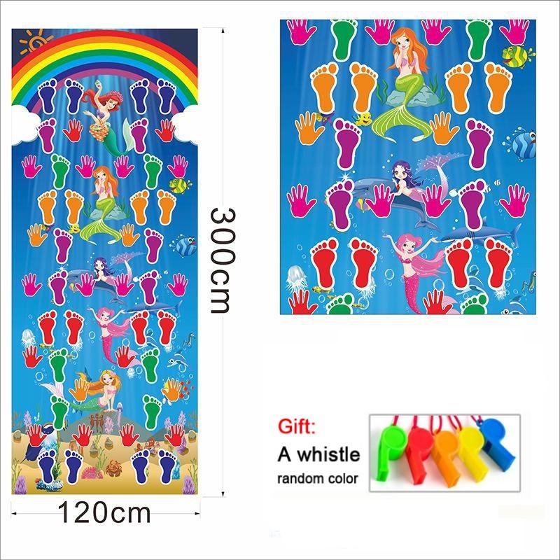 Игровой коврик для рук и ног, расширенный реквизит для тренировок на открытом воздухе, групповое строительство, забавные игровые коврики для детского сада, спортивные игры, игрушечный коврик для прыжков