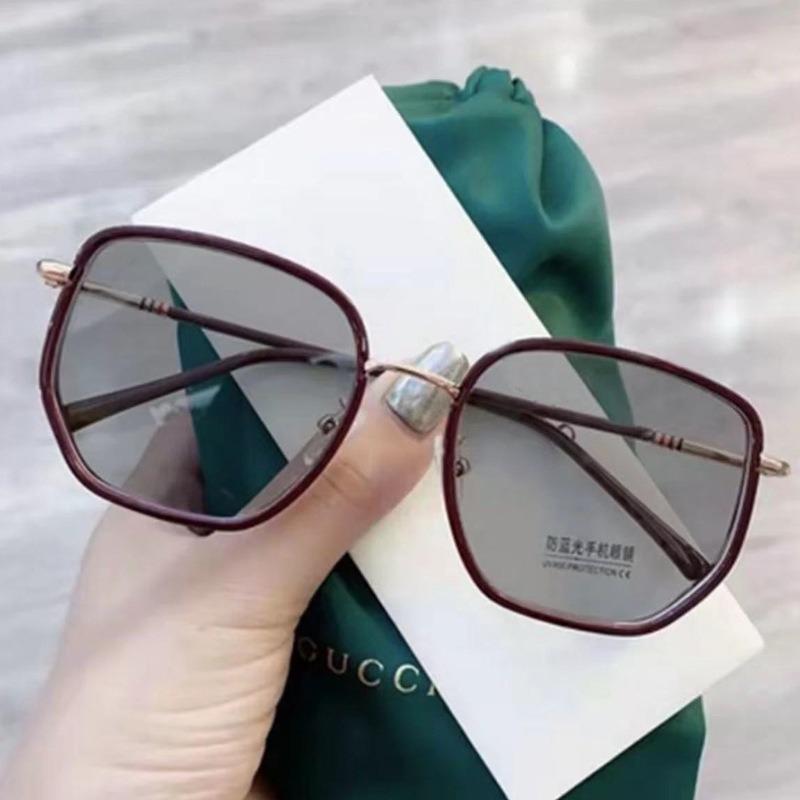 Anti Radiation Pochromic Eyeglass for Women/Men Replaceable Lens Eyeglasses Frames Retro Aesthetic Glasses