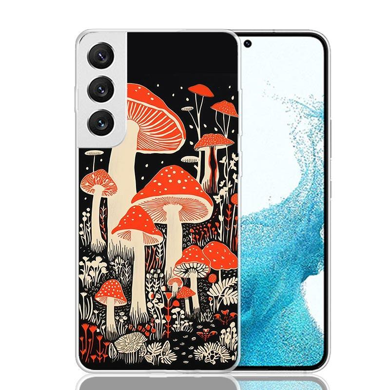 Colorful Mushroom Phone Case For Samsung Galaxy S26 Ultra S23 S24 S25 Edge S20 FE S21 S22 Plus Soft Print Shell Cover Fundas Gal