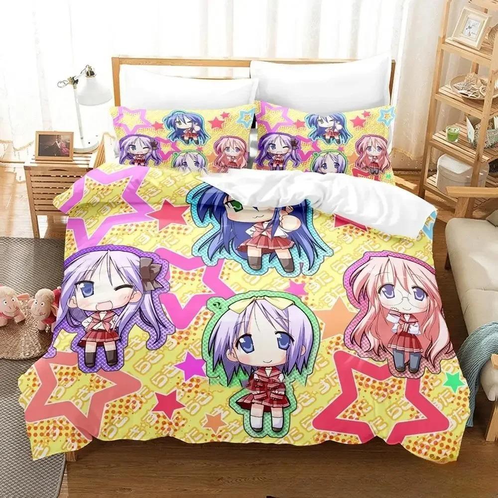 3D аниме Konata Izumi Lucky Star комплект постельного белья пододеяльник постельный комплект пододеяльник наволочка одеяло king size queen размер для мальчиков взрослых
