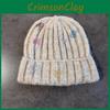 Solid Color Knitted Hat With Geometric Decoration For Cold Weather Activities