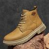 Классические кожаные мужские ботильоны Модные мужские высокие кроссовки Новые ботинки для активного отдыха и походов Удобные мужские повседневные боты Мотоциклетные ботинки