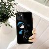 Love Black And Cute Emo Phone Case for iPhone 16 15 14 11 12 13 Pro Max X XS Translucent Matte Cover