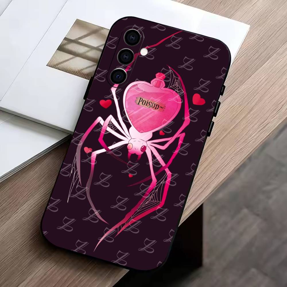 D-Hazbin Hotel Phone Case For Samsung Galaxy A73,A72,A71,A70,A53,A52,A51,Soft Silicone Black Cover