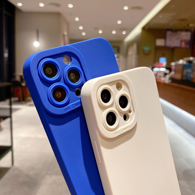 Luxury Silicone Shockproof Soft Phone Case For iPhone 17 Air 17 Pro Max 16 15 14 13 Solid Color Cover