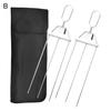 Barbecue Fork Three Prong Food Grade Heat-resistant Great Strength No Deformation Barbecue Stainless Steel Meat Vegetable Barbecue