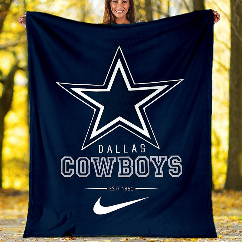 1pc Dallas Cowboys Theme Blanket - Digital Print, Polyester, Cozy for All Seasons, Perfect for Outdoor, and Travel