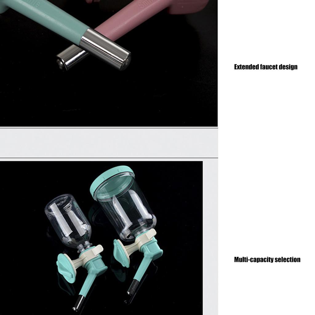 490 мл Подвесная бутылка для воды для питомца с вращающимся на 360 градусов герметичным носиком для маленьких собак, кошек, для использования в помещении, на улице, в питомнике