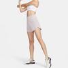 Nike Dri-FIT Bliss Solid Quick-Dry High-Waisted Sports Shorts Women Bottoms Grey Purple DX6019-019