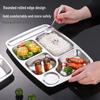 304 Stainless Steel 5-Compartment Divided Meal Tray