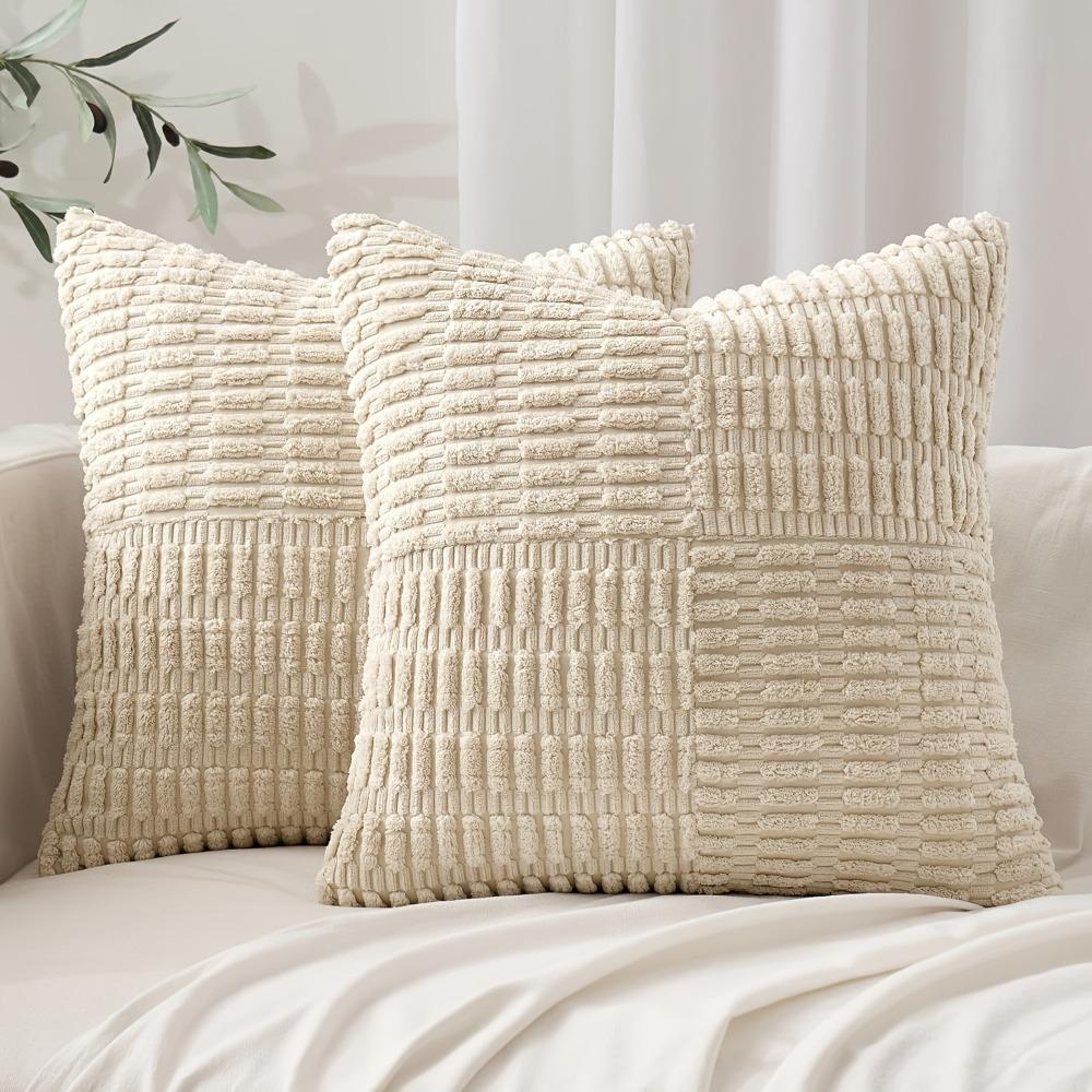 Super Soft Corduroy Pillow Cover Solid Color Wear Resistant Throw Pillow Covers Textured Thickened Pillowslip Couch Sofa